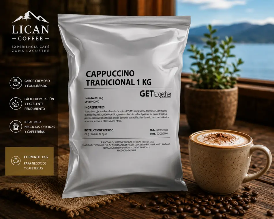 Cappuccino Tradicional formato 1 kilo para cafeterías y negocios