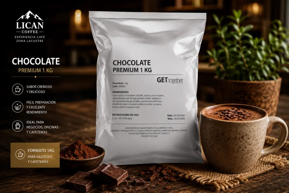 Chocolate Premium formato 1 kilo para cafeterías y negocios